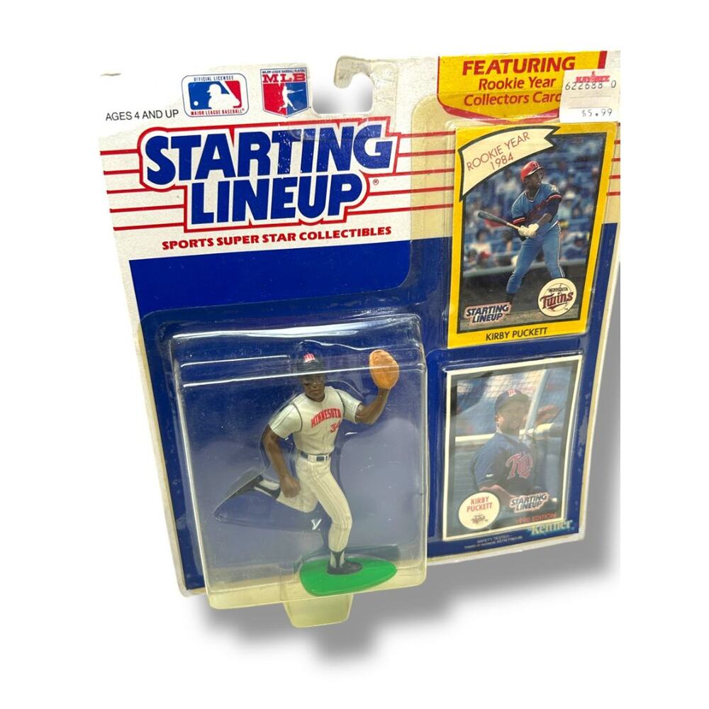 1990 Starting Lineup Kirby Puckett Action Figure Kenner in Box Cards